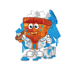 Fototapeta premium chimney painter illustration. character vector