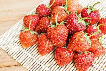 fresh red strawberries