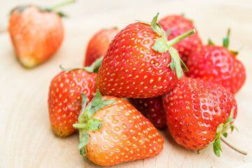 fresh red strawberries