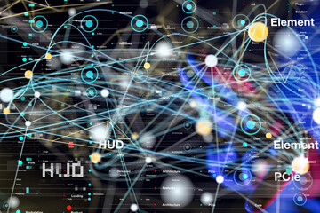 Technology background. Big data concept. Binary