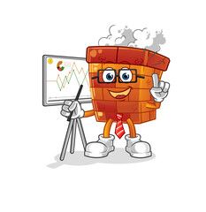 Obraz premium chimney marketing character. cartoon mascot vector