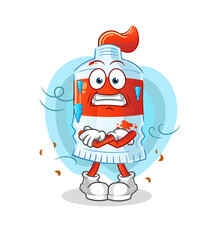 watercolor tube cold illustration. character vector