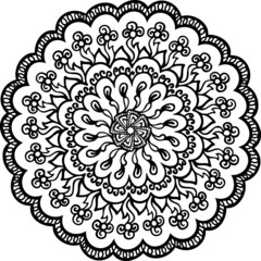 Mandalas hand drawing vector set , set of element for design and decoration