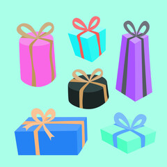 Various colorful gift for celebration