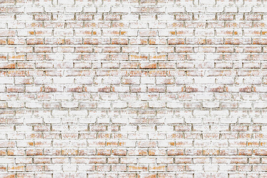 White vintage grunge brick wall background