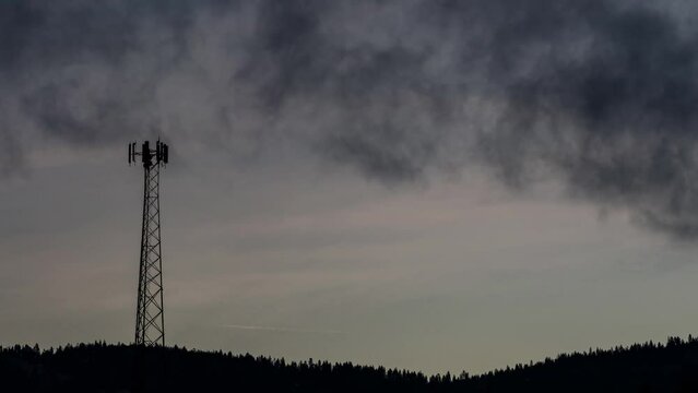 Cell Phone Tower Cloud Timelapse