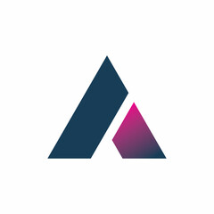 triangle full color solid shape logo design