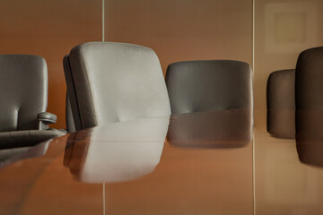 Empty Conference room chairs