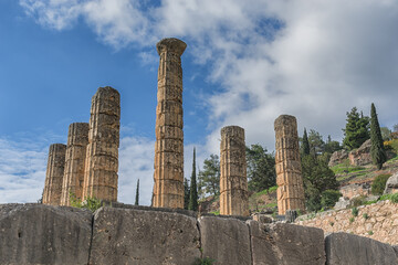 Pillars of the temple of Apollo, Delphi Greece