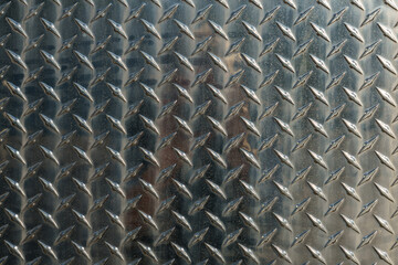 close ups f diamond plate steel pattern