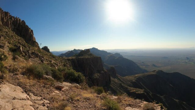 Panning View from Top of Superstition Mountains in Arizona