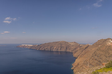 Fototapeta na wymiar View of Santorini cliffs, Greece