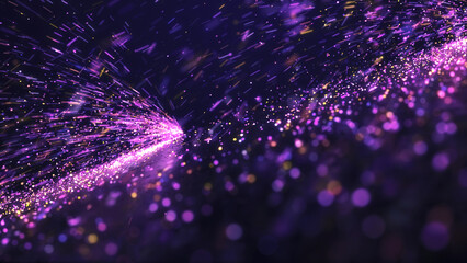 Purple welding spark particles glamour abstract background.