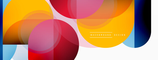 Creative geometric wallpaper. Minimal circle triangle and square line abstract background. Vector illustration for wallpaper banner background or landing page