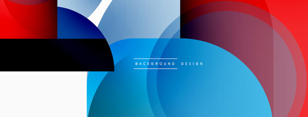 Creative geometric wallpaper. Minimal circle triangle and square line abstract background. Vector illustration for wallpaper banner background or landing page