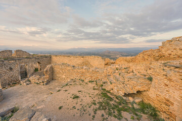 Fototapeta na wymiar Walls within the Palamidi fortress, Greece