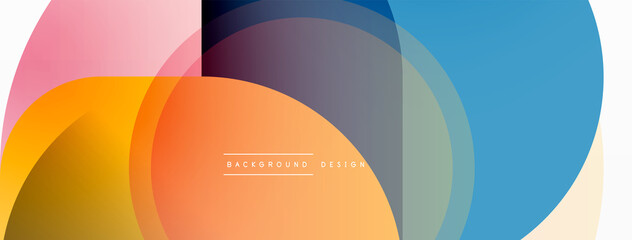 Creative geometric wallpaper. Minimal circle triangle and square line abstract background. Vector illustration for wallpaper banner background or landing page