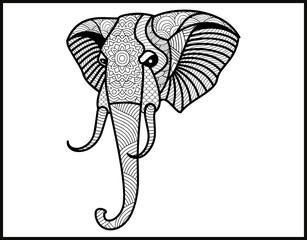 Animal Mandala vector and coloring page