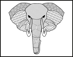 Animal Mandala vector and coloring page