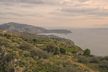 View of the Argolic Gulf from the the fortress of Palamidi 