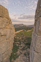 View through the walls of the fortress of Palamidi 