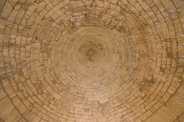 Ceiling inside the Treasury of Atreus , Mycenae Greece