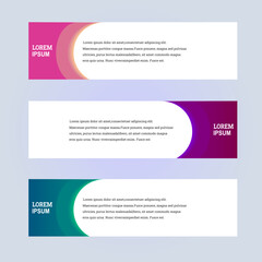 vector web banner soft color