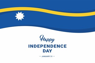 Illustration vector graphic of Nauru Independence Day. The illustration is Suitable for banners, flyers, stickers, Card, etc.