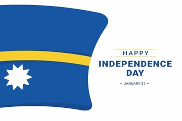 Illustration vector graphic of Nauru Independence Day. The illustration is Suitable for banners, flyers, stickers, Card, etc.