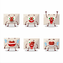 Cartoon character of love envelope with smile expression