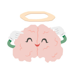 Healthy mind character vector illustration in flat color design
