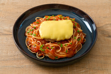 Spaghetti Tomato Sauce with Hamburg and Cheese