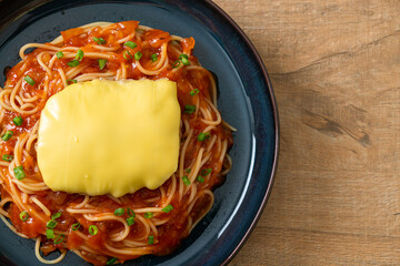 Spaghetti Tomato Sauce with Hamburg and Cheese