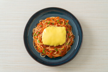 Spaghetti Tomato Sauce with Hamburg and Cheese