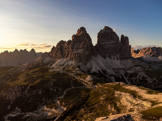 sunset in the mountains