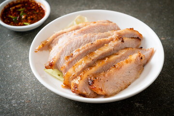 Thai Grilled Pork Neck with Spicy Dipping Sauce