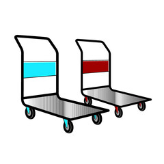 isolated trolley vector illustration