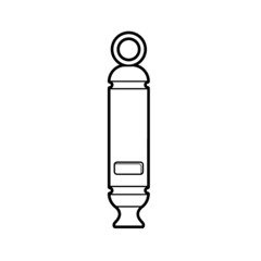 black outline whistle vector icon