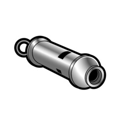 silver color vector wistle illustration