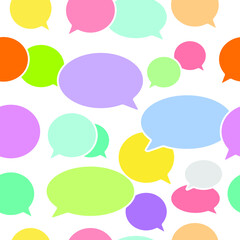 Colorful speech bubbles textured seamless pattern Speech bubbles pattern Conversation bubbles repeatable pattern For wallpapers, Card banner background template, wrapping paper, fabric textile prints