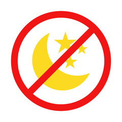 Vector No Moon and Stars Sign