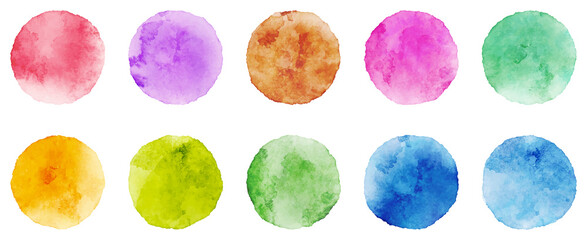 Watercolor vector circles