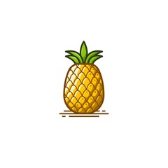 Pineapple fruit vector icon