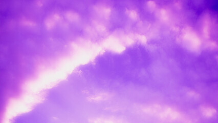 Naklejka na ściany i meble Purple sun and Cloud sky pastel background. wallpaper rainbow colored. card or poster sweet gradient backdrop free space for add text or products presentation.
