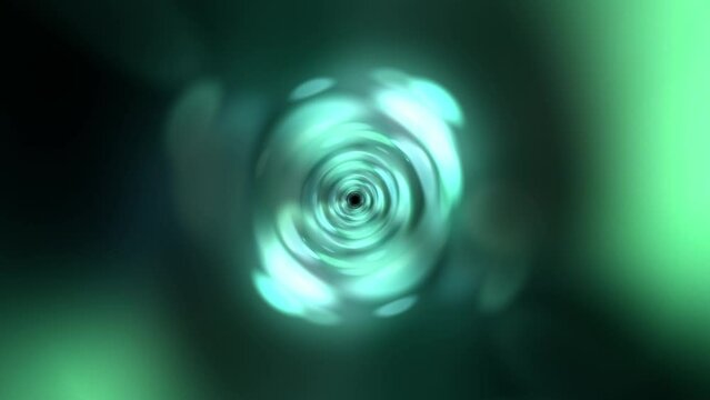 Abstract Magic light green blue bokeh flying lines motion and illuminated blue digital futuristic matrix light effect in tunnel. Futuristic neon background, ultra violet glowing lines, laser rays, spe - Powered by Adobe