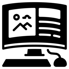 personal computer Icon Illustration