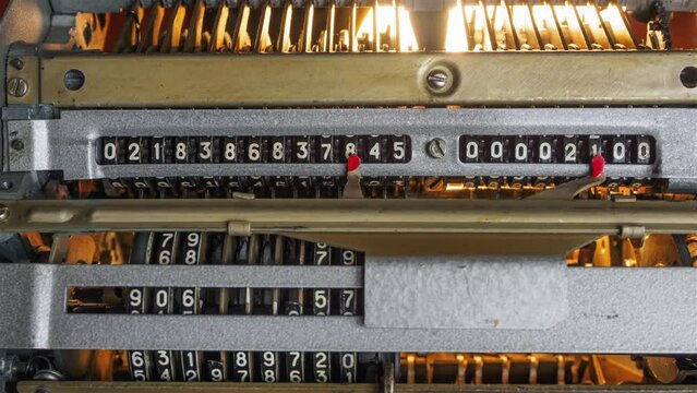 The old mechanical calculator by model of W. T. Odhner.