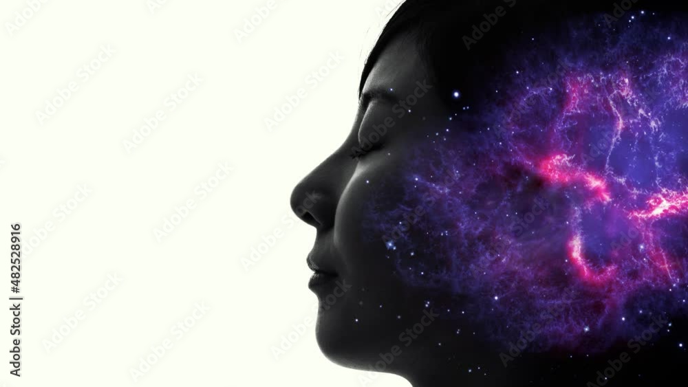 Poster Mindfulness concept. Psychology. AI (Artificial Intelligence). Deep learning. 