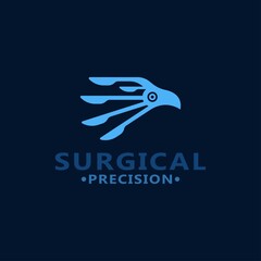 eagle with surgical logo vector