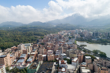 Aerial view of  urban village landscape  in Shenzhen city,China